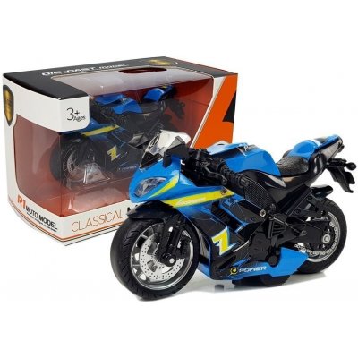 LEAN Toys Sportovní motocykl se zvuky modrá 1:14