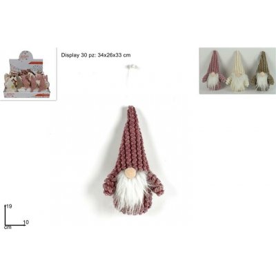 PROHOME - Skřítek vánoční 19cm různé barvy – Hledejceny.cz