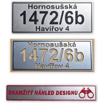 Domovní číslo popisné - orientační - malé – Zboží Mobilmania