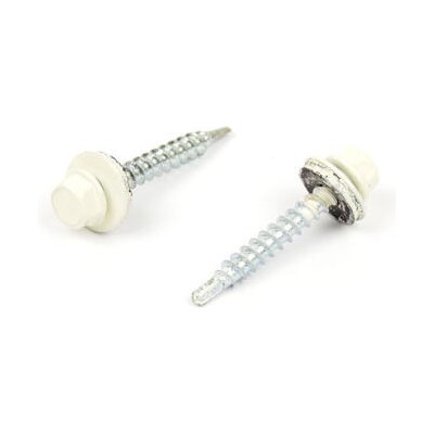Střešní šroub + EPDM 4,8 x 55 RAL 9010 - bílá - Balení 100 ks – Zboží Mobilmania
