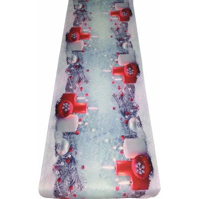 Mybesthome Vánoční ubrus běhoun Christmas Candles 40x180cm – Zbozi.Blesk.cz