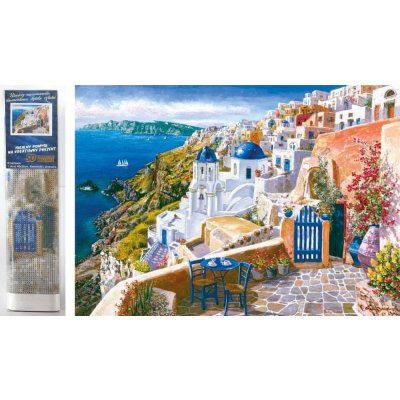 Norimpex Diamantové malování Santorini 30 x 40 cm – Zboží Mobilmania