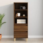 zahrada-XL Skříň highboard hnědý dub 40 x 36 x 110 cm kompozitní dřevo – Zboží Mobilmania