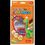 Barvy na sklo sada 6 barev 10,5 ml + 6 sklíček DINO – Zboží Mobilmania