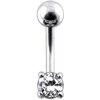 Piercing Šperky4U stříbrný piercing do pupíku zirkon BP01027-C