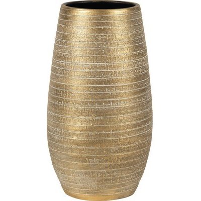 Váza Passion for Pottery Solano hliněná Ø 22 cm x 40 cm zlatá – Hledejceny.cz