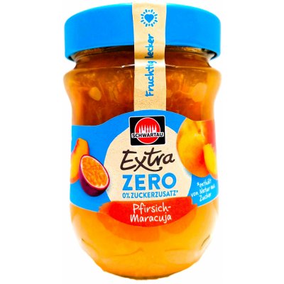 SCHWARTAU Extra ZERO Pfirsich-Maracuja - ovocný džem s broskví a maracujou, bez přidaného cukru - 280g – Zboží Dáma