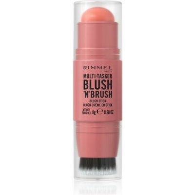 Rimmel Multi-Tasker Blush'N'brush tvářenka v tyčince se štětcem 100 Cotton Candy 8 g – Zboží Dáma