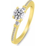 Brilio Silver pozlacený prsten se zirkony RI139Y – Zboží Dáma