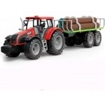 Alltoys Traktor na setrvačník s valníkem a se dřevem modrý – Hledejceny.cz