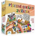 ALBI Pískování Zvířátka kreativní sada pískové obrázky se samolepkami – Zboží Dáma