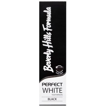 Beverly Hills Formula Perfect White Black Sensitive bělicí zubní pasta s aktivním uhlím pro citlivé zuby příchuť Fresh Mint 100 ml