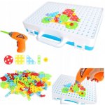 KIK KX7838 Mozaika dětské puzzle plastové bloky + šroubovák – Zboží Mobilmania