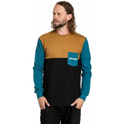 Meatfly Harvey Petrol Heather/Gold Brown modrá – Zboží Mobilmania