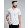 Pánské Tričko CityZen bavlněné pánské triko proti pocení výstřih do V bílé