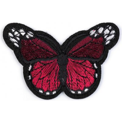 Nažehlovačka motýl, střední, 6 granátová – Zboží Mobilmania