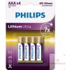 Baterie primární Philips Ultra Lithium AAA 4ks FR03LB4A/10