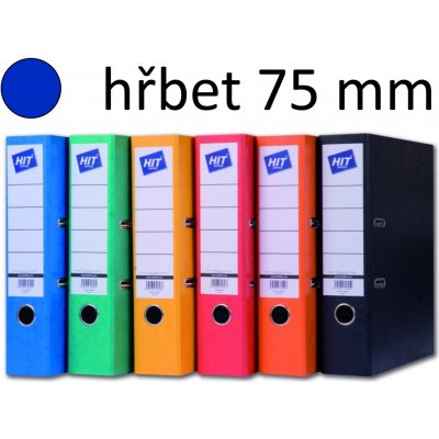 Hit Office pořadač pákový A4 75 mm KV8R prešpán tmavě modrý – Zboží Živě