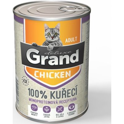 Grand deluxe 100% Kuřecí pro kočku Adult 400 g