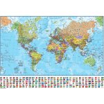 Maps International Svět politický nástěnná mapa 136 × 100 cm s vlajkami, česky, lamino – Zbozi.Blesk.cz