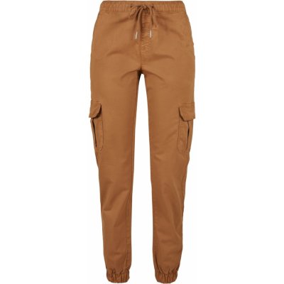 Urban Classics Ladies High Waist Cargo dámské kalhoty hnědé – Zboží Dáma