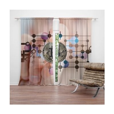 Sablio Závěs Bitcoin: 2ks 140x250cm – Hledejceny.cz