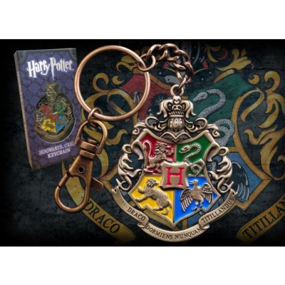 Přívěsek na klíče Noble Collection Harry Potter kovová Bradavický erb 7681 – Zboží Mobilmania