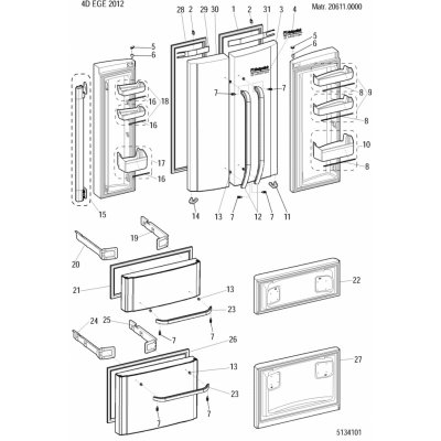 Whirlpool Těsnění spodní zásuvky mrazáku C00304266 – Zboží Mobilmania