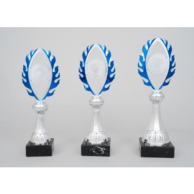 Stříbrnomodrý pohár plaketa 28 32 cm 28 cm – Zboží Dáma