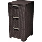 Curver Style 3x14L se šuplíky tmavě hnědý 206313 – Zboží Dáma