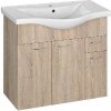 Koupelnový nábytek Aqualine Keramia Fresh - 75x74x35 cm, dub platin 50083