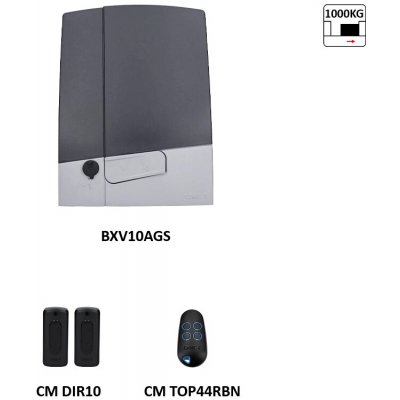 CAME BXV 10 SAFE ATOMO sada pre posuvnú bránu do 1000kg, 1x BXV10AGS (24V, 400W, 1000N) 1x ZN7, 1x AF43S, 1x TOP44RBN, 1 pár DIR10 – Hledejceny.cz