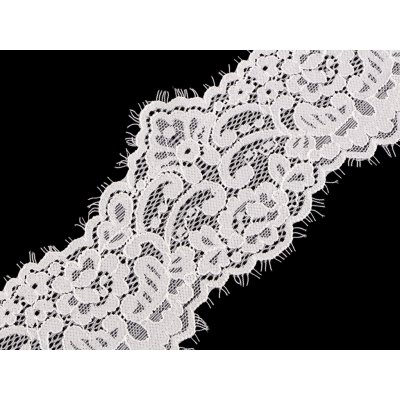 Francouzská elastická krajka šíře 90 mm Varianta: 1 Off White, Balení: 1 m – Zboží Mobilmania