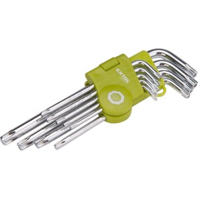 EXTOL CRAFT 66011 L-klíče TORX, sada 9ks, T 10-15-20-25-27-30-40-45-50