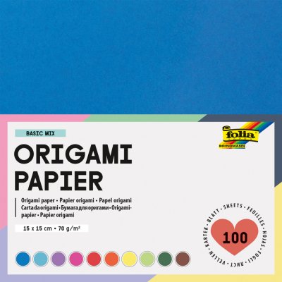 Folia Bringmann Origami papír mix 10 barev 100 listů 15x15 cm – Zboží Dáma