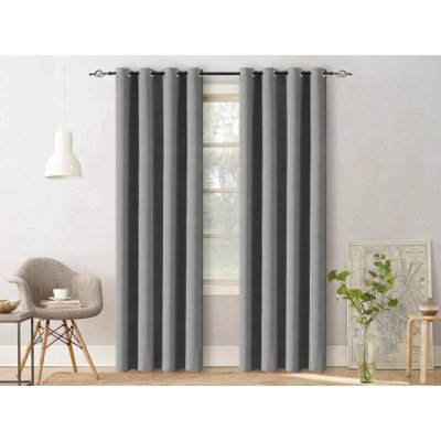 Závěs OXFORD LIGHT 140x250 cm, světle šedý Zavěšení: Řasící páska – Hledejceny.cz