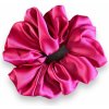 Gumička do vlasů Moni saténová gumička do vlasů scrunchie fuchsia L