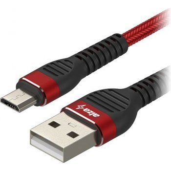 AlzaPower APW-CBMU0081R CompactCore USB-A to Micro USB, 1m, červený