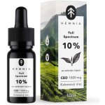 Hemnia Full Spectrum CBD Kokosový olej 10% 1000 mg 10 ml s příchutí zeleného čaje – Hledejceny.cz