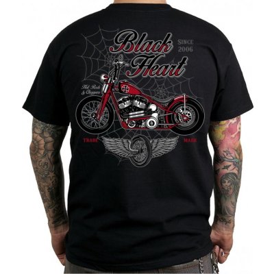 Triko BLACK HEART Red Baron Chopper černá