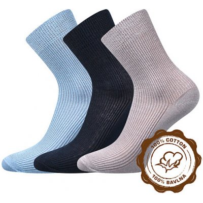 BOMA 3 páry ponožky ROMSEK mix kluk 100% bavlna – Zboží Mobilmania