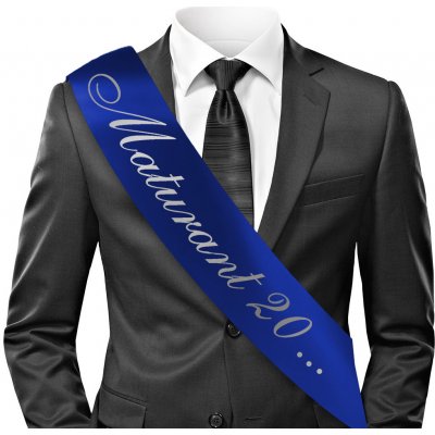 Šerpy LUX - Maturant - tm.modrá / stříbro – Zboží Mobilmania