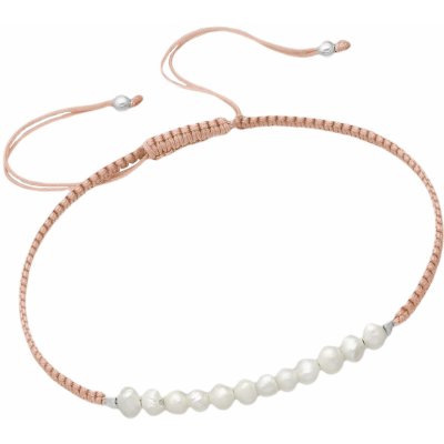 Bangles Fresh Pearls lite peach & šňůrka 1832