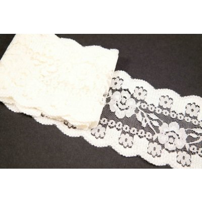 Silonová krajka - středně smetanová - šířka 7,5 cm – Sleviste.cz