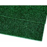 Pěnová guma Moosgummi 20x30cm, 750861 jednobarevná 11 zelená pastelová, tloušťka 1,9mm, s glitry – Sleviste.cz