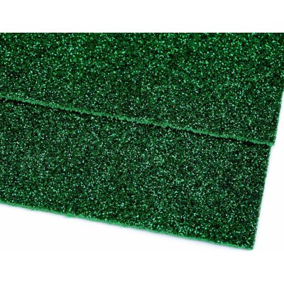 Pěnová guma Moosgummi 20x30cm, 750861 jednobarevná 11 zelená pastelová, tloušťka 1,9mm, s glitry