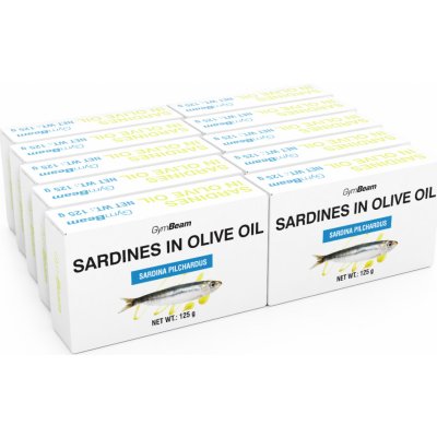 GymBeam Sardinky v olivovém oleji 10 x 125 g – Hledejceny.cz