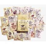 Sada 46 samolepek - Vintage Poštovní známky – Zboží Živě