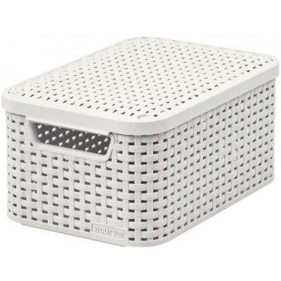 CURVER box úložný RATTAN 29x20x14cm (S) s víkem STYLE2 PH KRÉM 03617-885-00