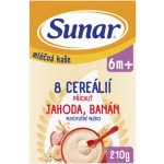 Sunar mléčná kaše 8 cereálií jahoda banán 210 g – Zboží Dáma